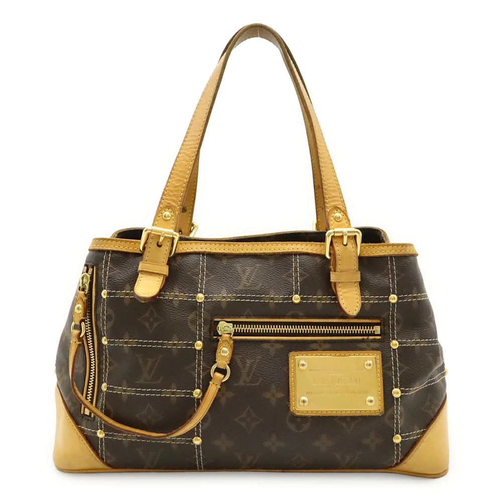 LOUIS VUITTON Monogram Rivet Tote Bag Shoulder Stitch